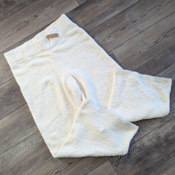 NWT Skims Women's Cozy Knit Teddy Wide Leg Lounge Pants Bone White 2X/3X - Picture 3 of 10